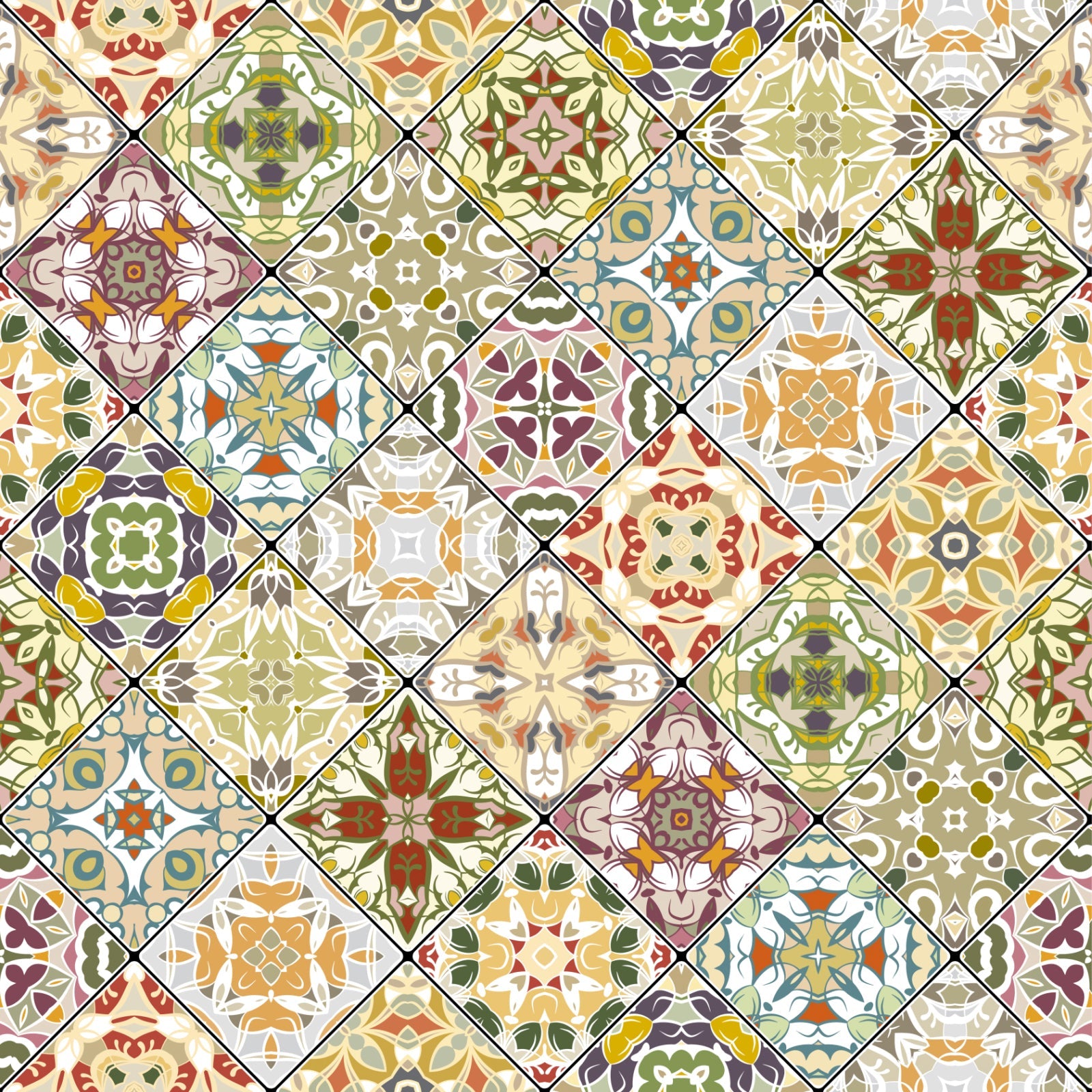 Toilettenrückwand Patchwork