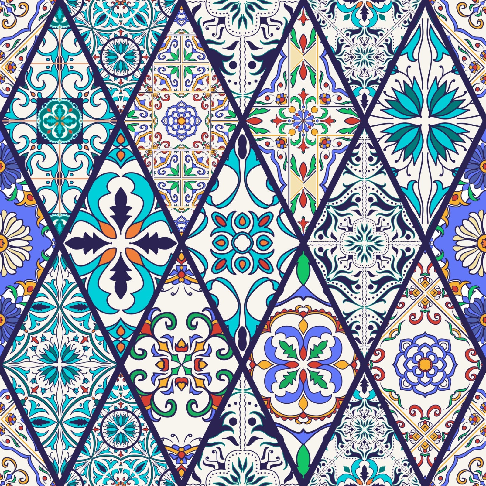 Toilettenrückwand Patchwork