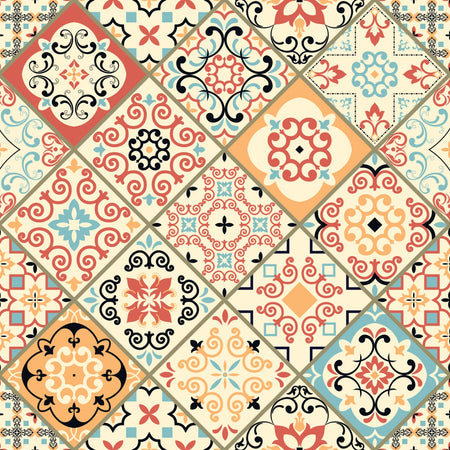 Toilettenrückwand Patchwork