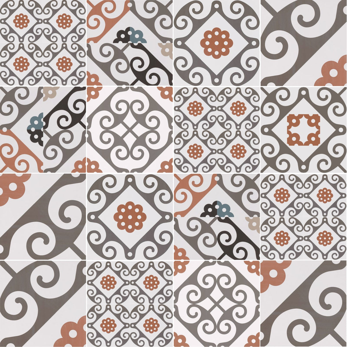 Toilettenrückwand Patchwork