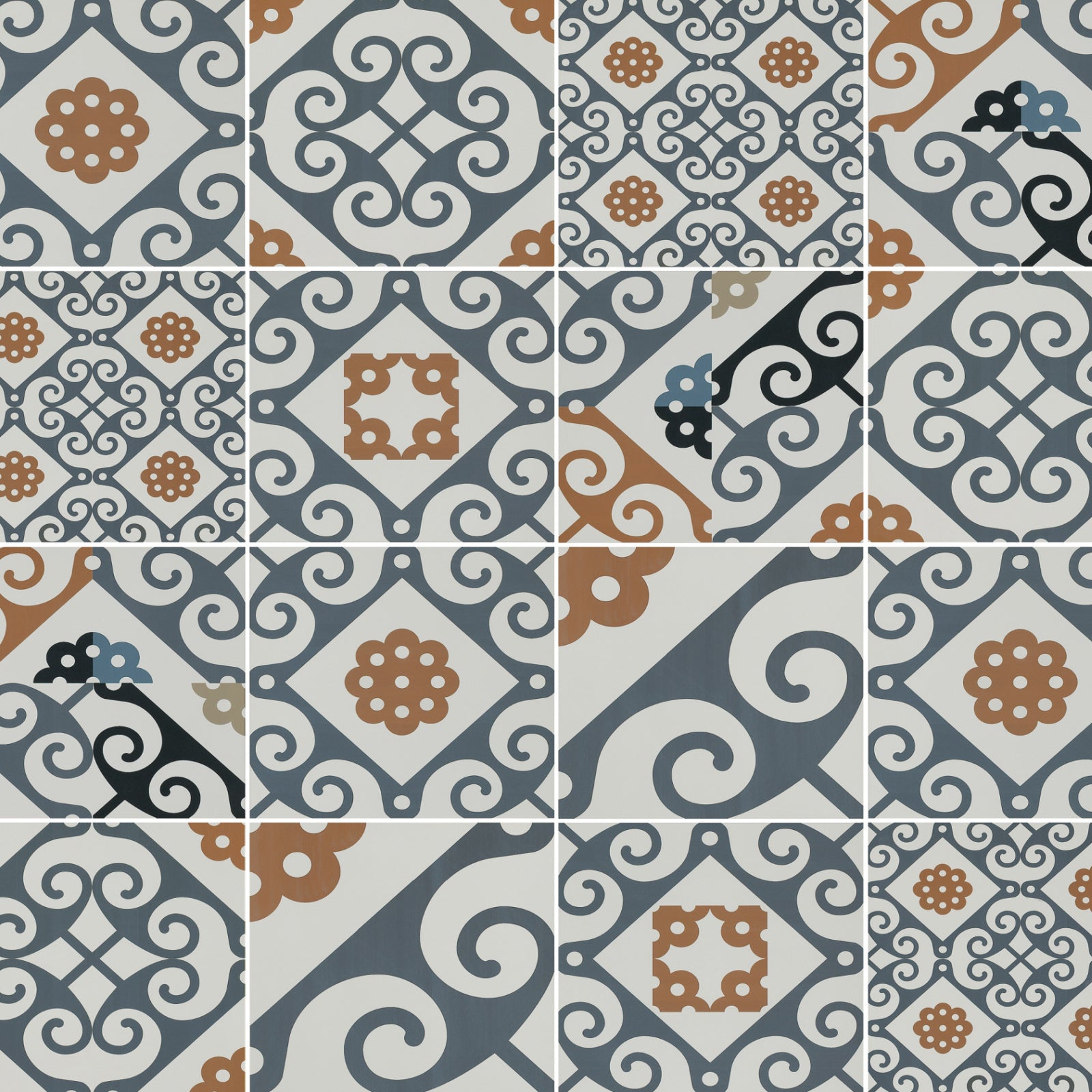 Toilettenrückwand Patchwork