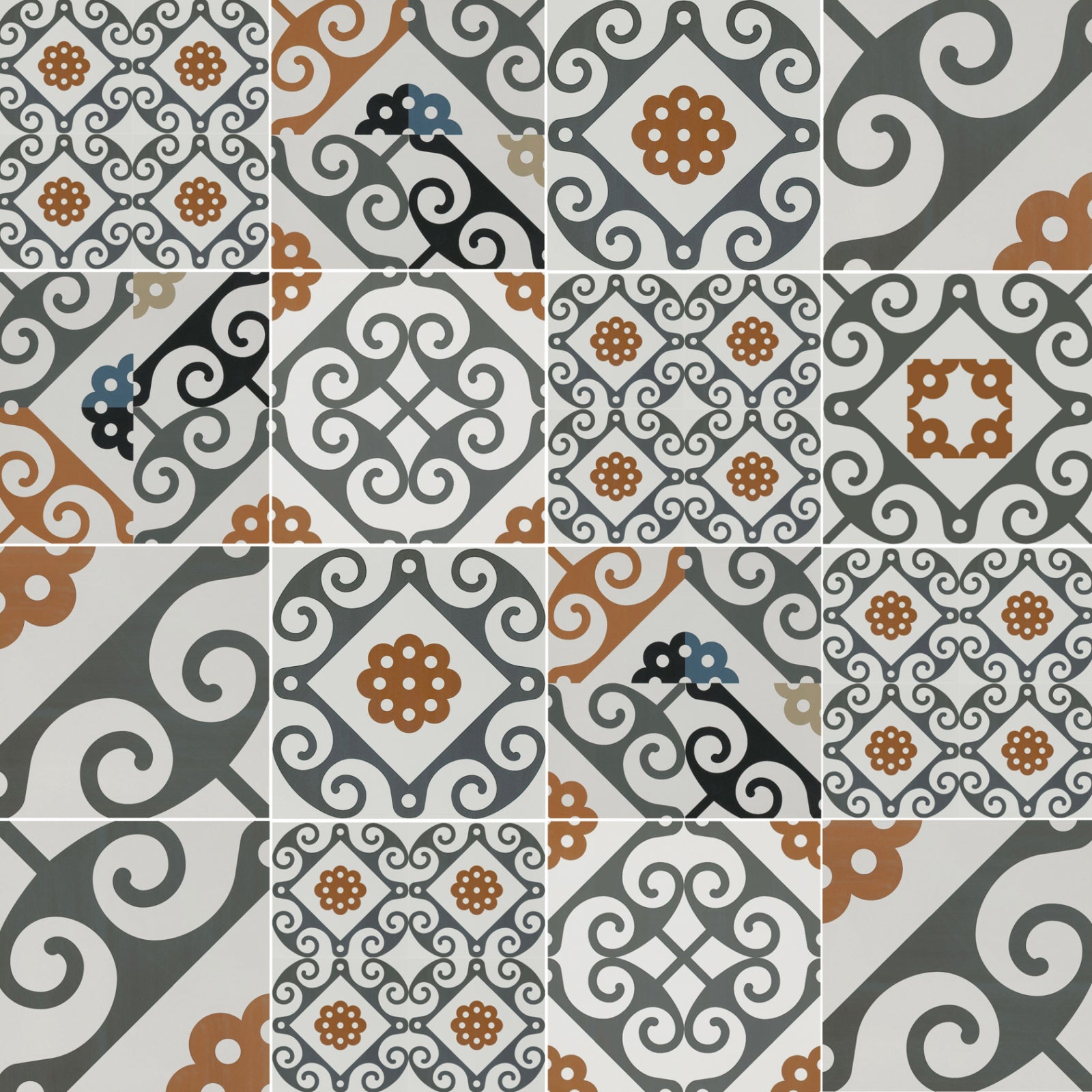 Toilettenrückwand Patchwork