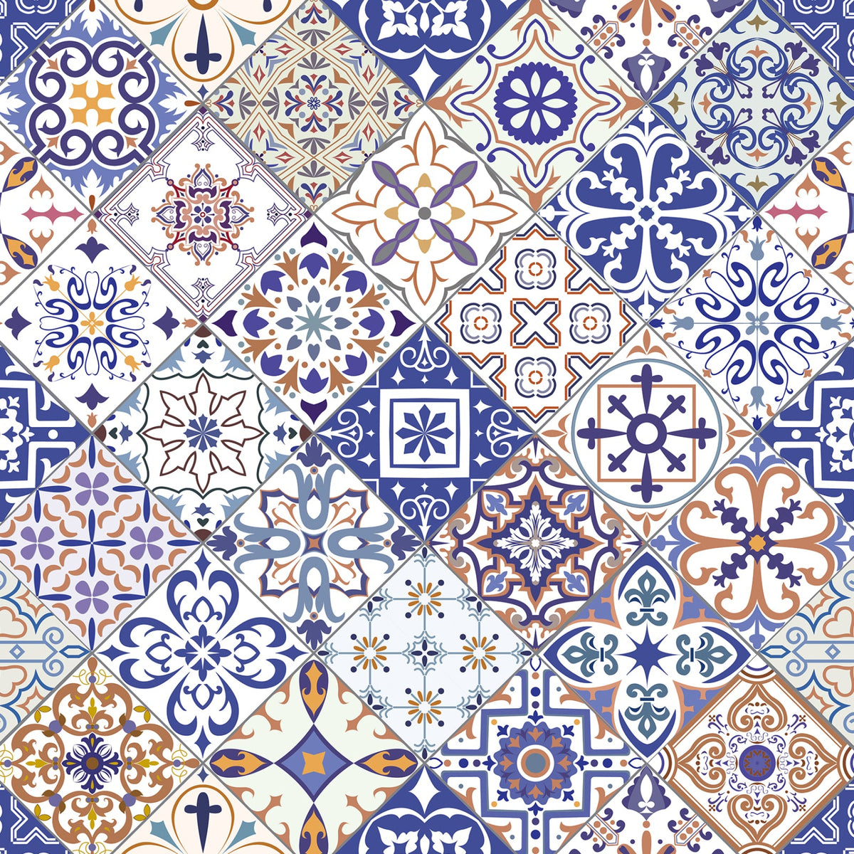 Toilettenrückwand Patchwork