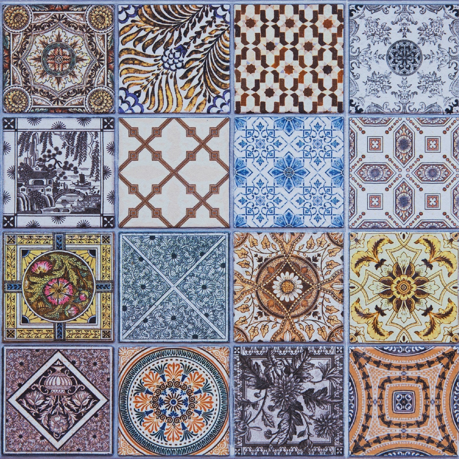 Toilettenrückwand Patchwork