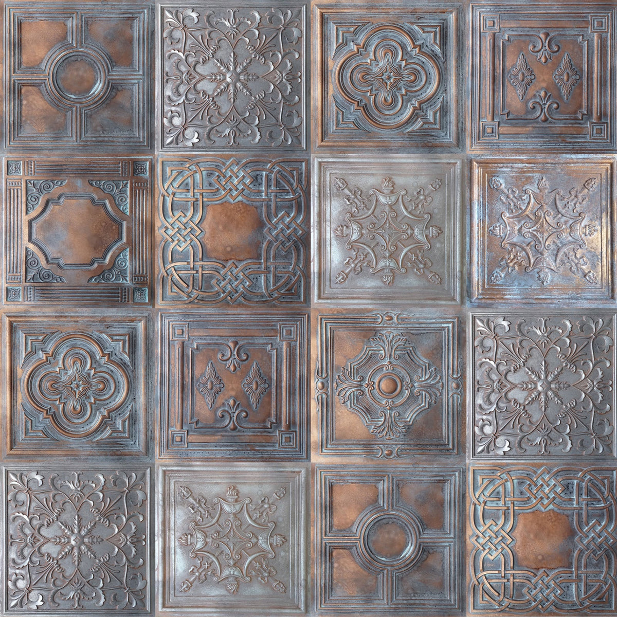 Toilettenrückwand Patchwork