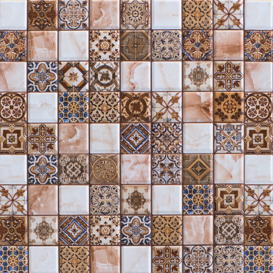 Toilettenrückwand Patchwork