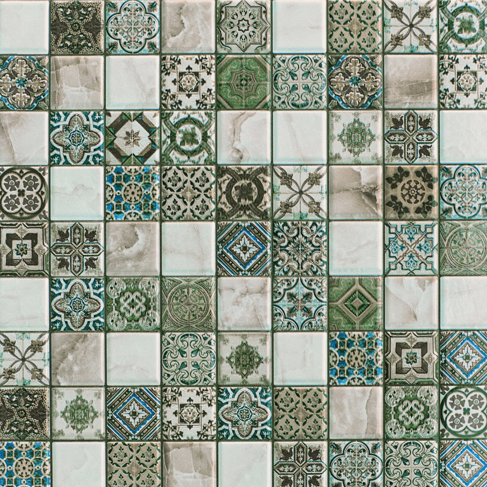 Toilettenrückwand Patchwork