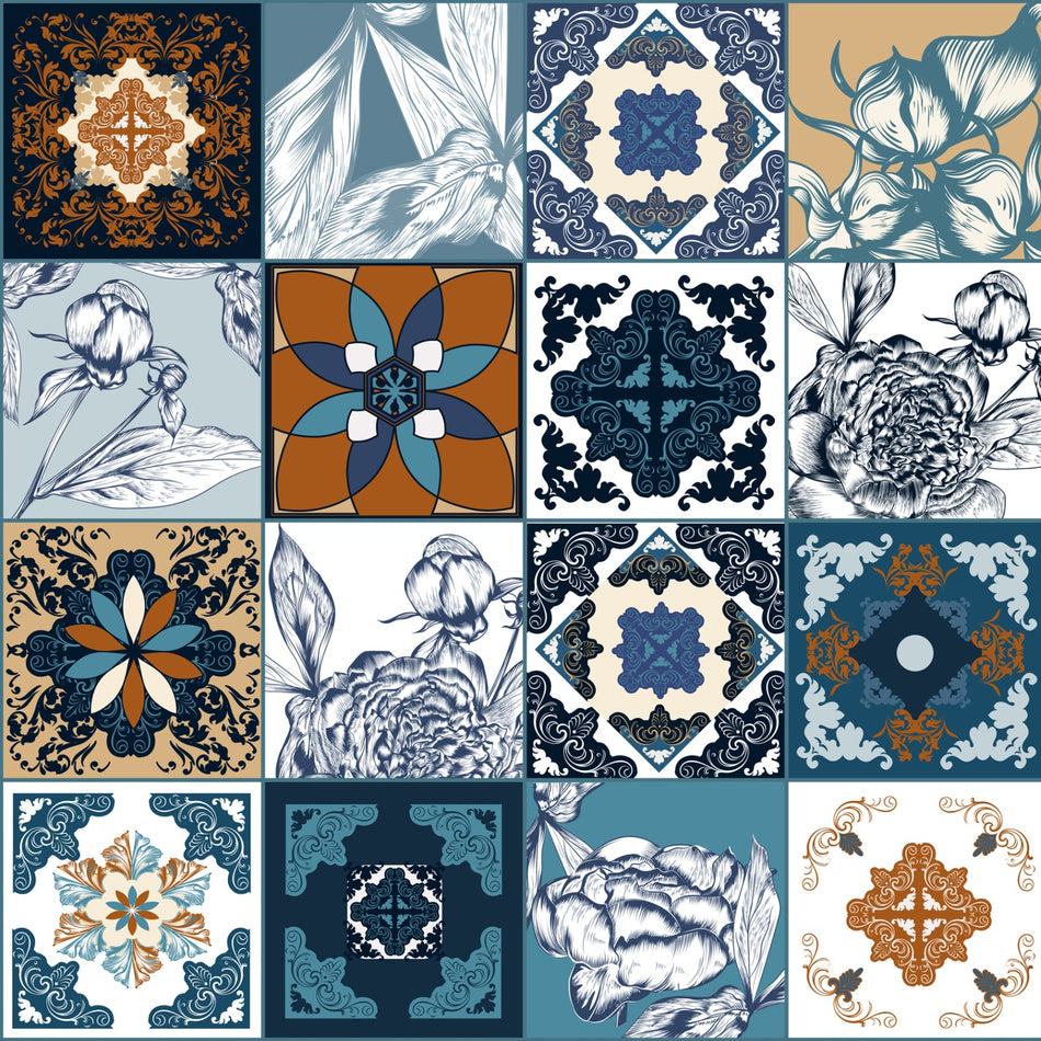 Toilettenrückwand Patchwork