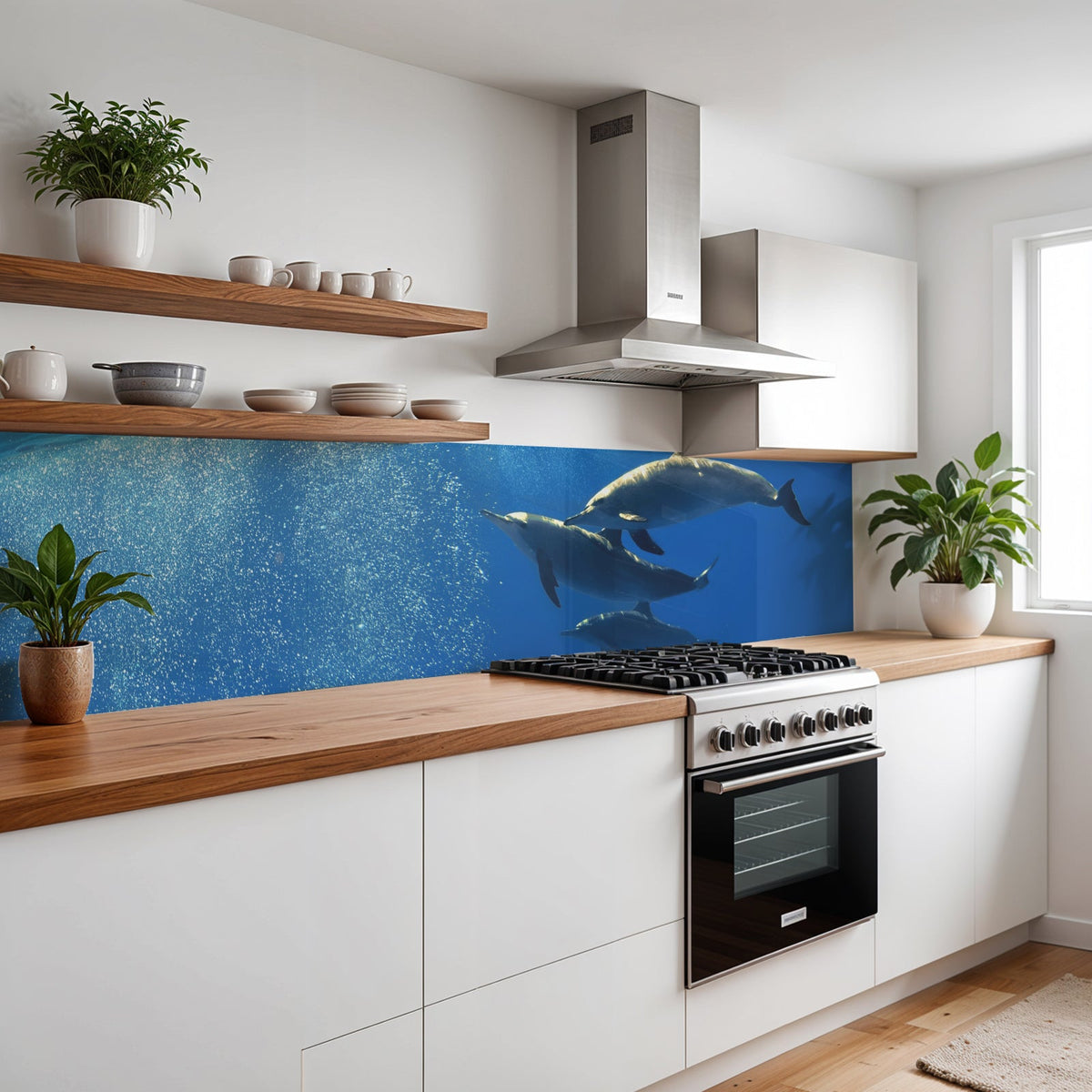 Küchenrückwand Delfine