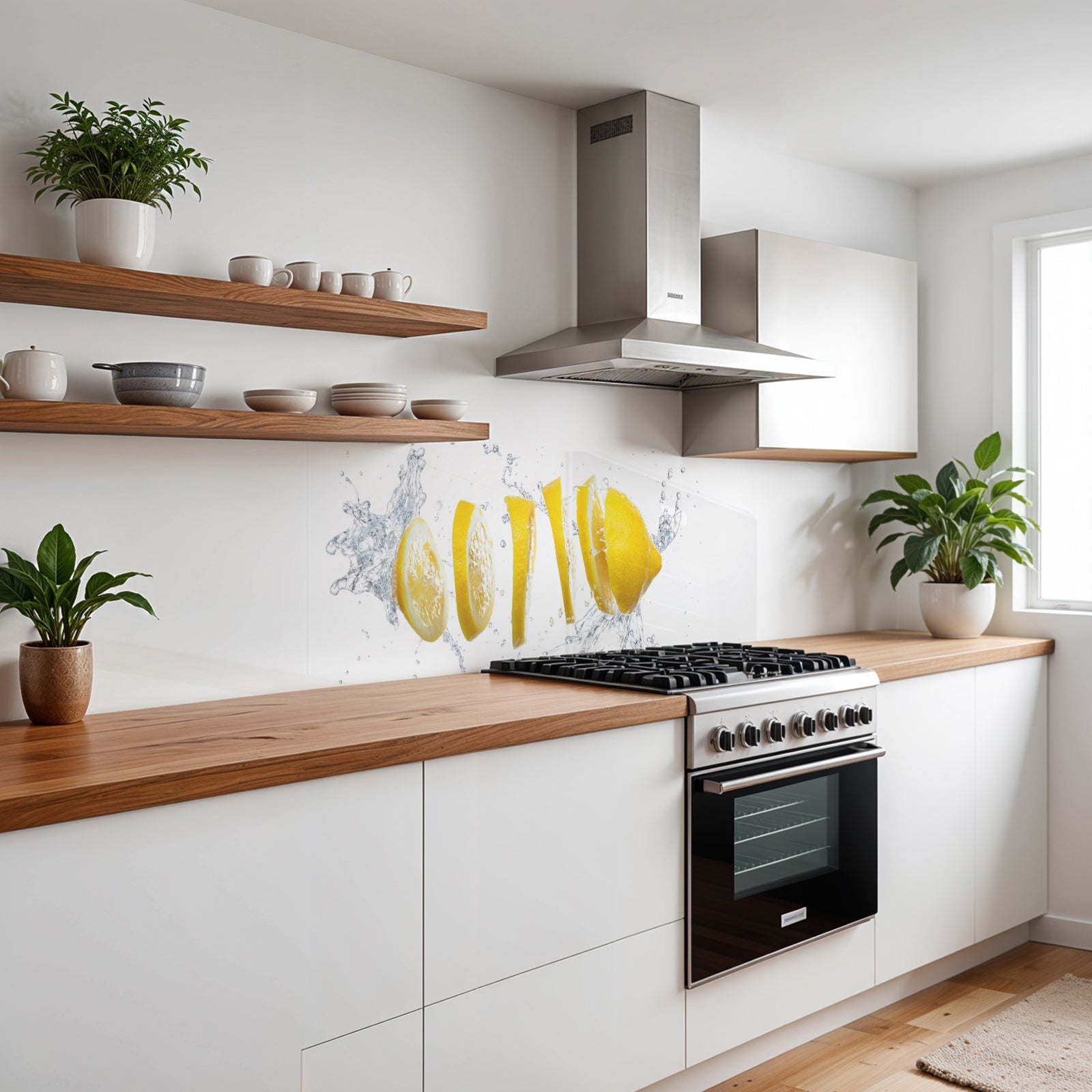Küchenrückwand Zitrone und Wasser