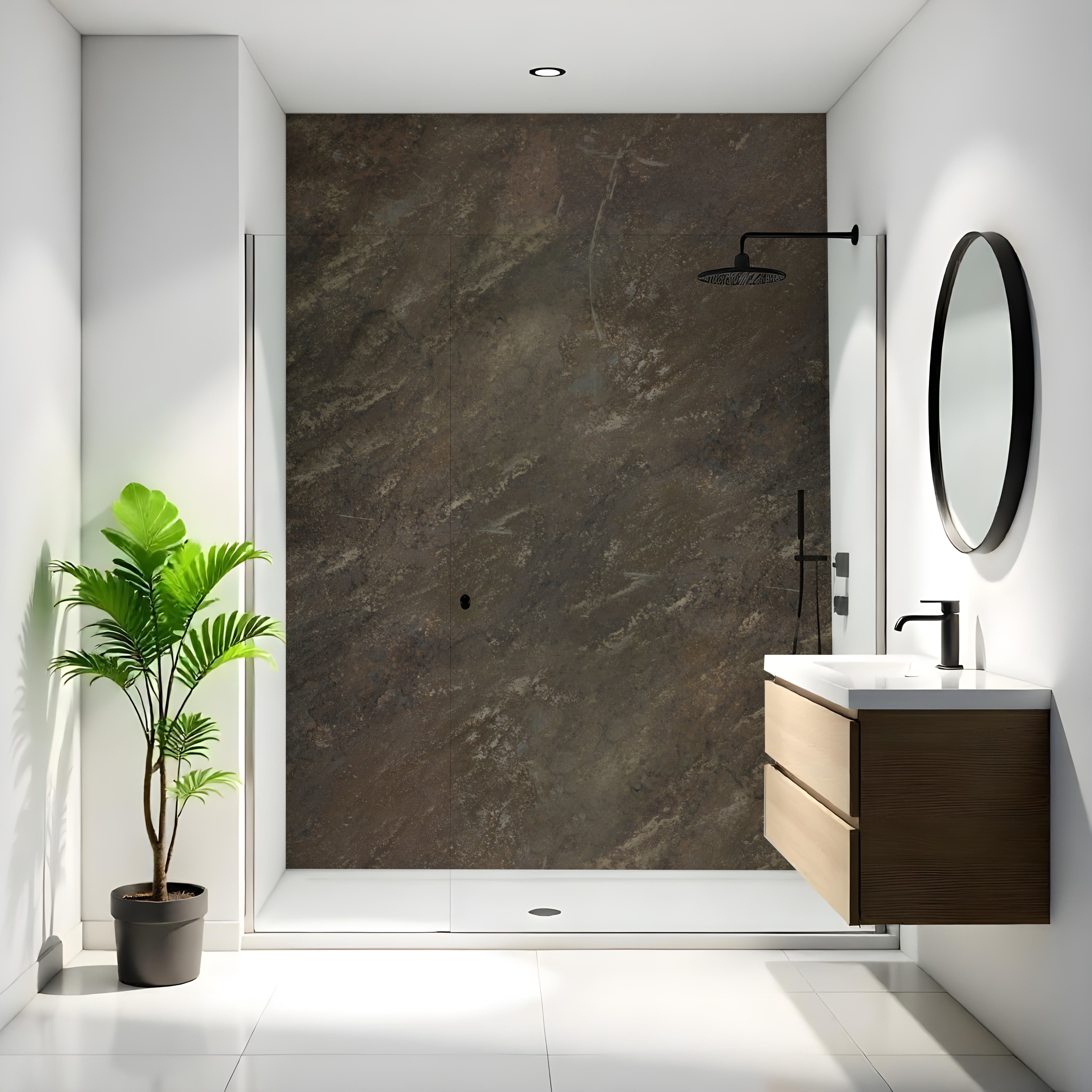 Duschrückwand Steinoptik