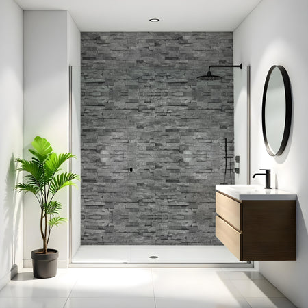 Duschrückwand Steinoptik