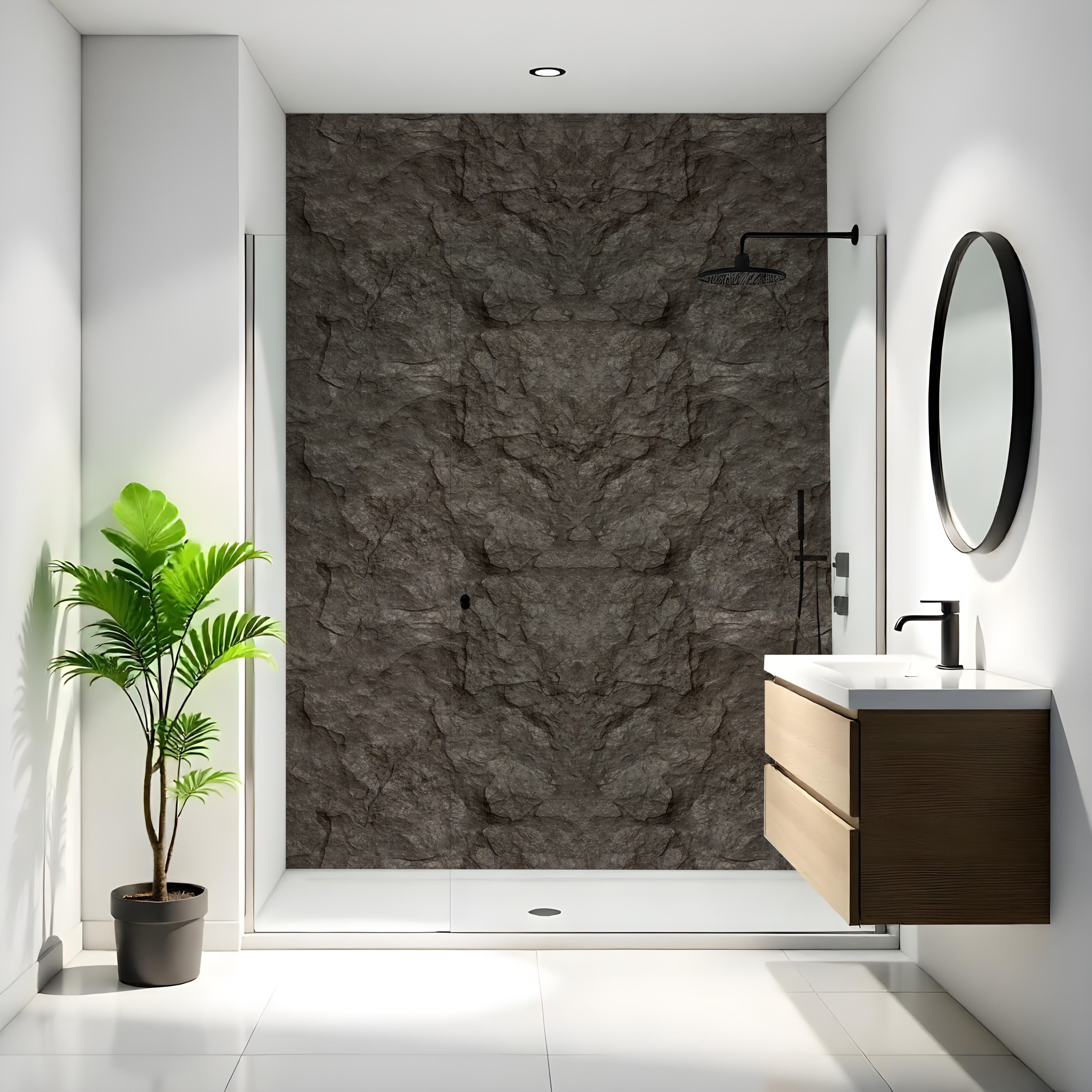 Duschrückwand Steinoptik