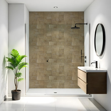 Duschrückwand Steinoptik