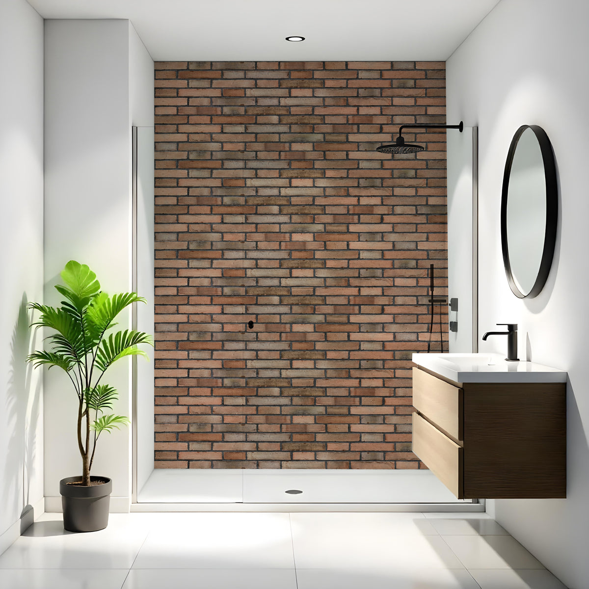 Duschrückwand Steinoptik