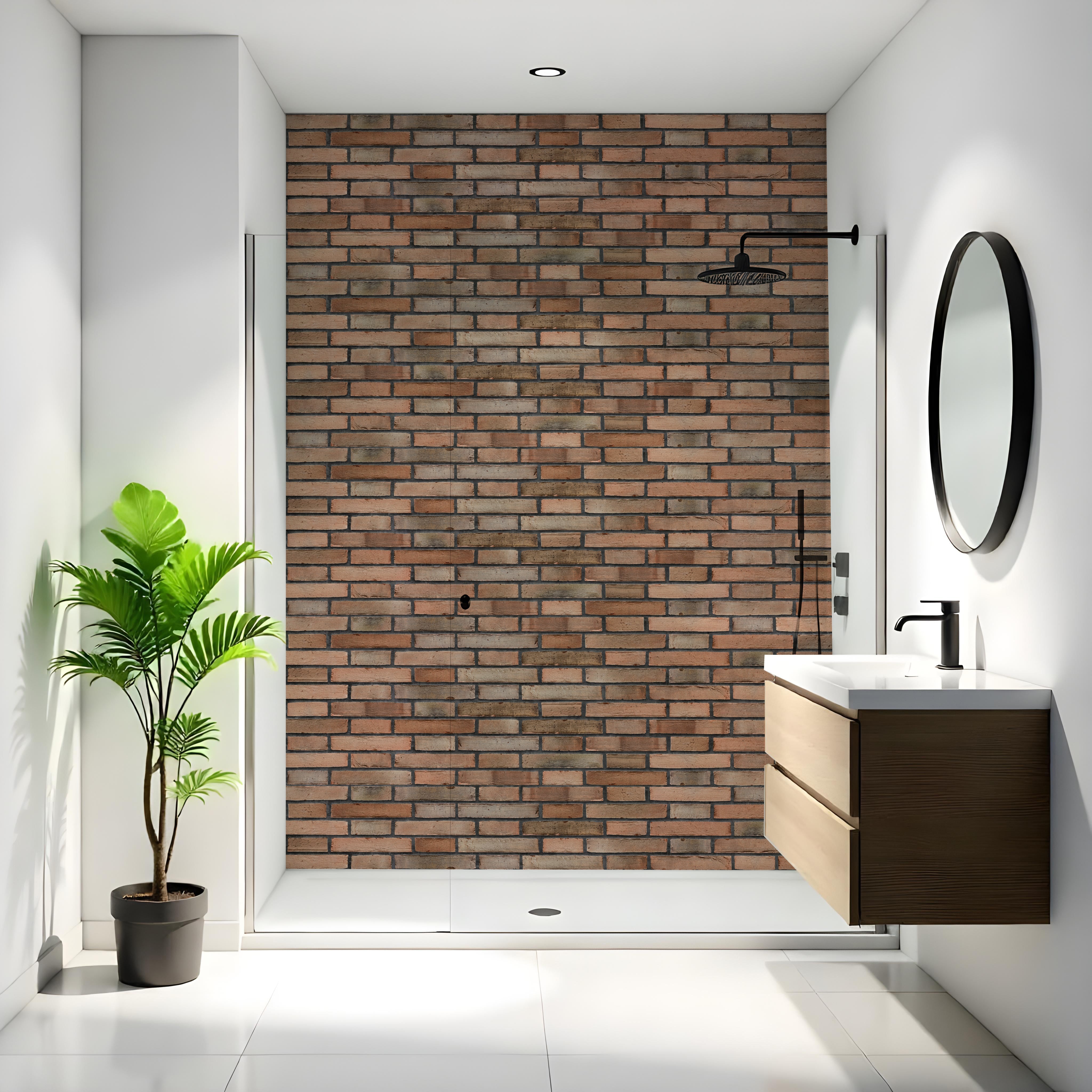 Duschrückwand Steinoptik