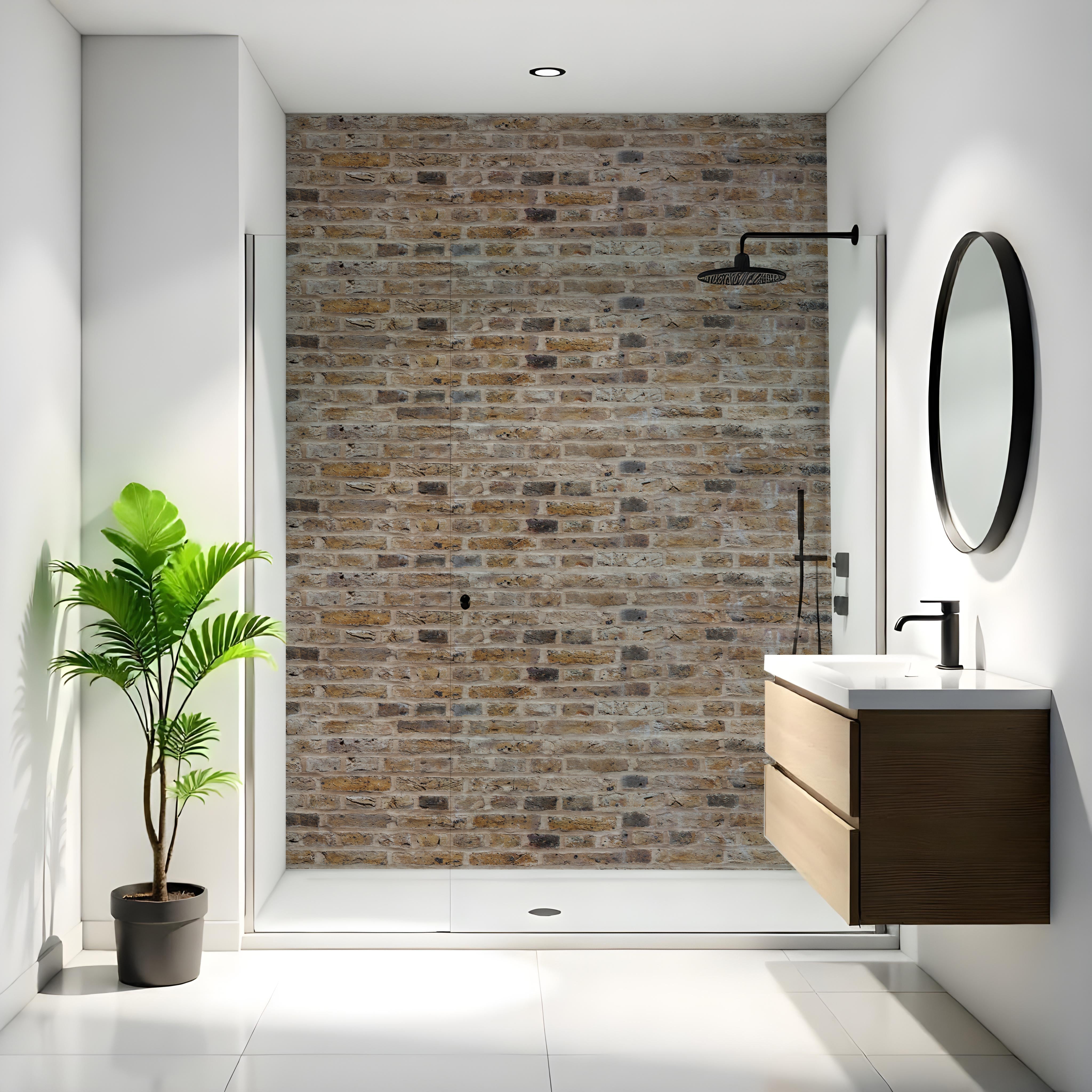 Duschrückwand Steinoptik