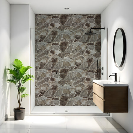 Duschrückwand Steinoptik
