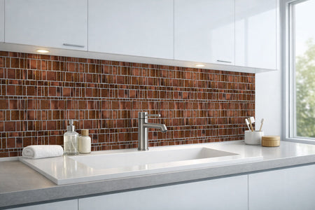 Waschbeckenrückwand Fliesenoptik