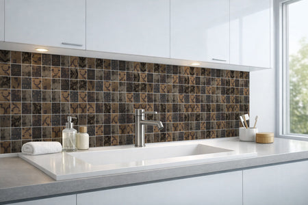 Waschbeckenrückwand Fliesenoptik