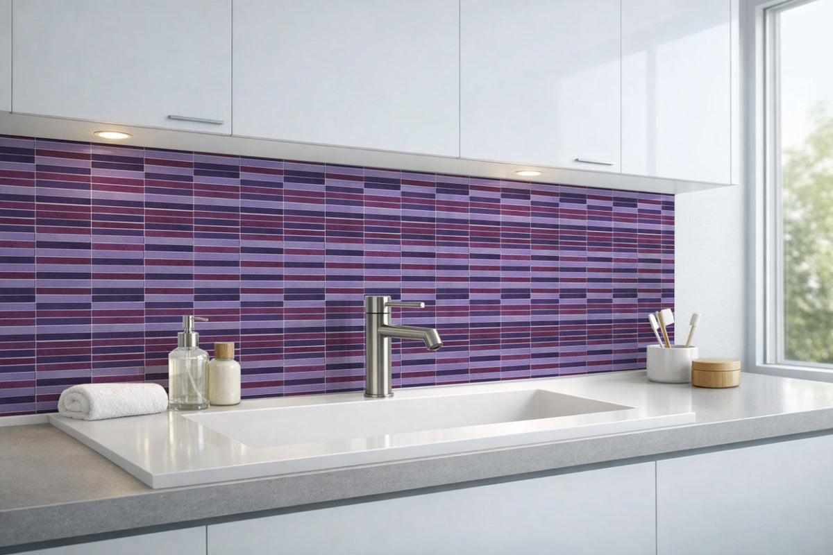 Waschbeckenrückwand Fliesenoptik