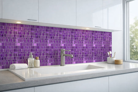 Waschbeckenrückwand Fliesenoptik