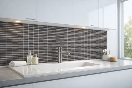Waschbeckenrückwand Fliesenoptik