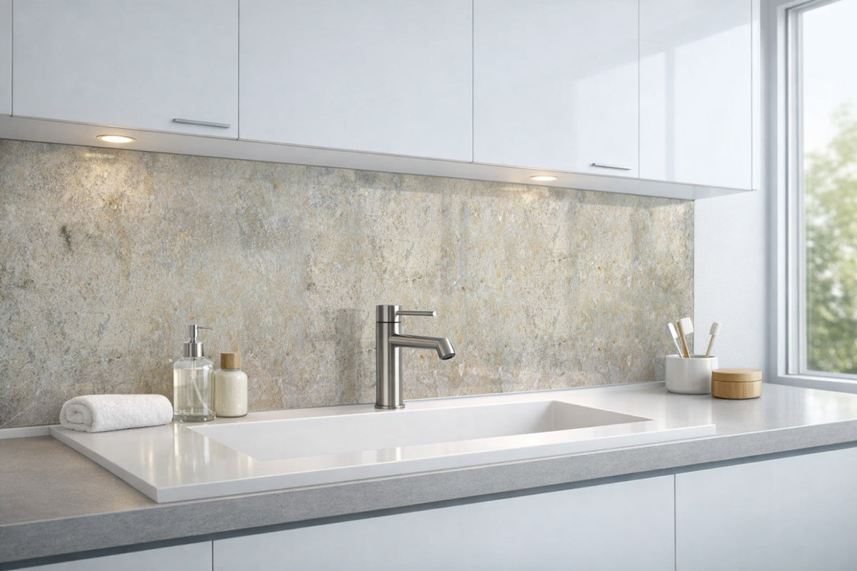 Waschbeckenrückwand Betonoptik