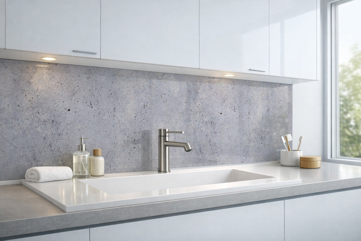 Waschbeckenrückwand Betonoptik