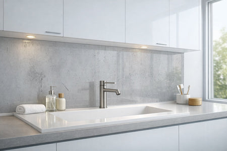 Waschbeckenrückwand Betonoptik