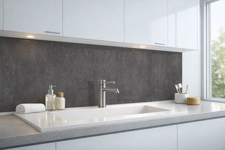 Waschbeckenrückwand Betonoptik