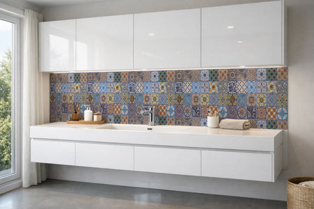 Waschbeckenrückwand Patchwork