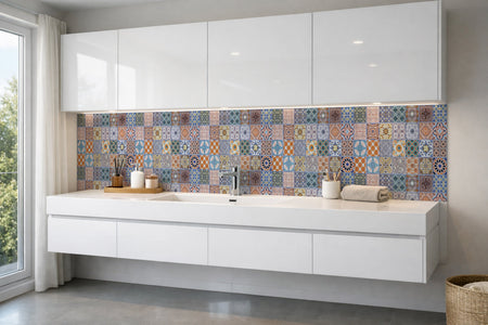 Waschbeckenrückwand Patchwork