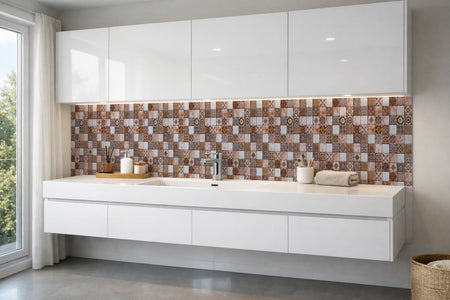 Waschbeckenrückwand Patchwork