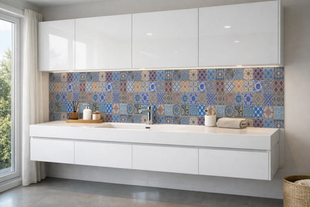 Waschbeckenrückwand Patchwork