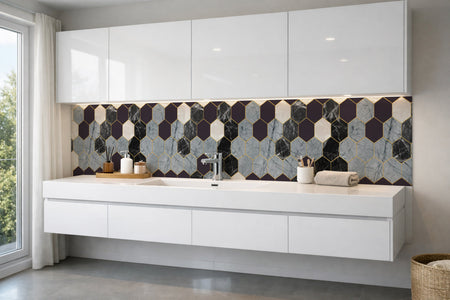 Waschbeckenrückwand Patchwork