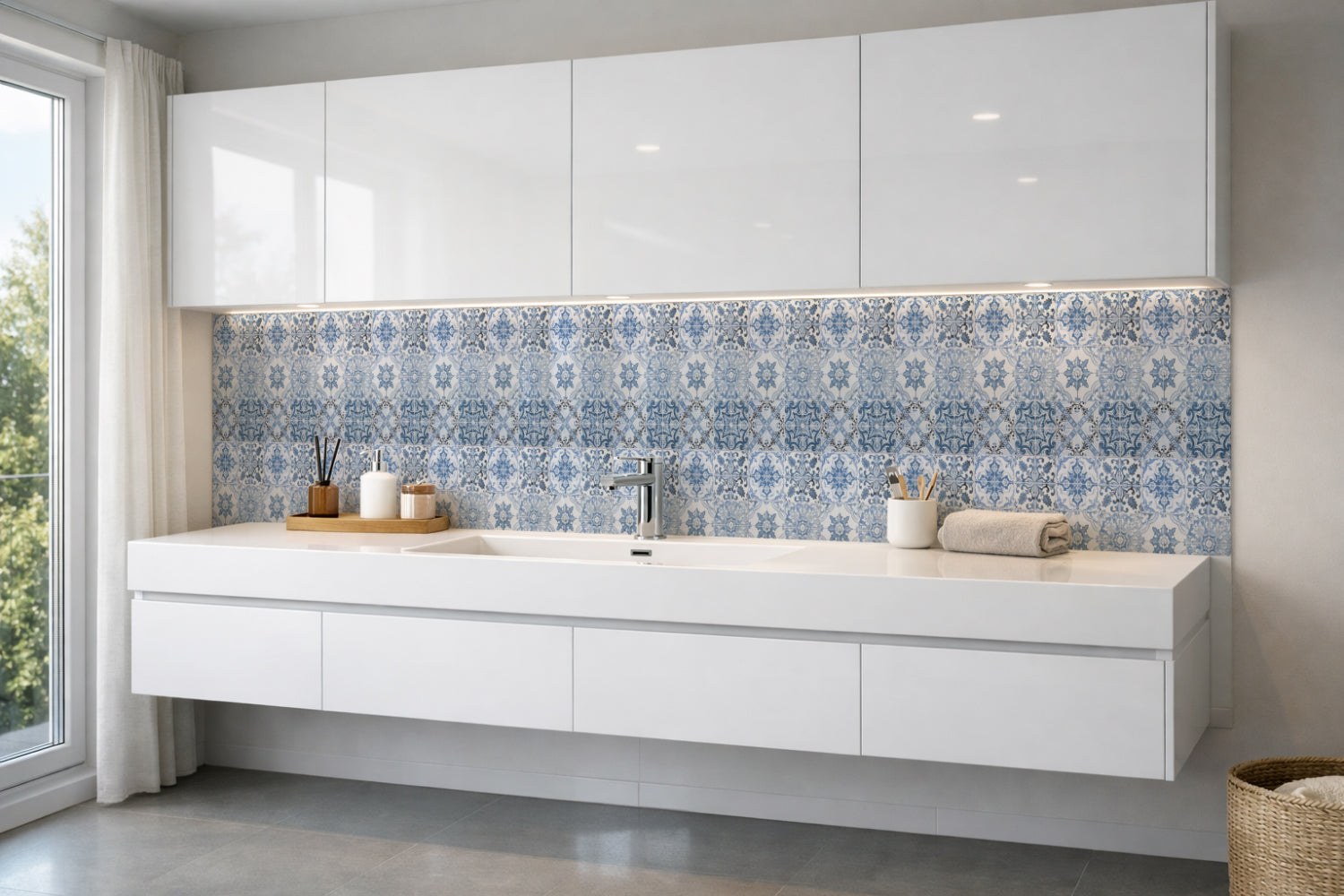 Waschbeckenrückwand Patchwork