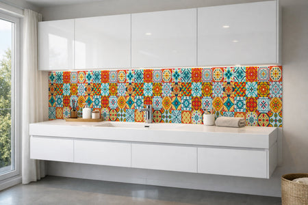Waschbeckenrückwand Patchwork