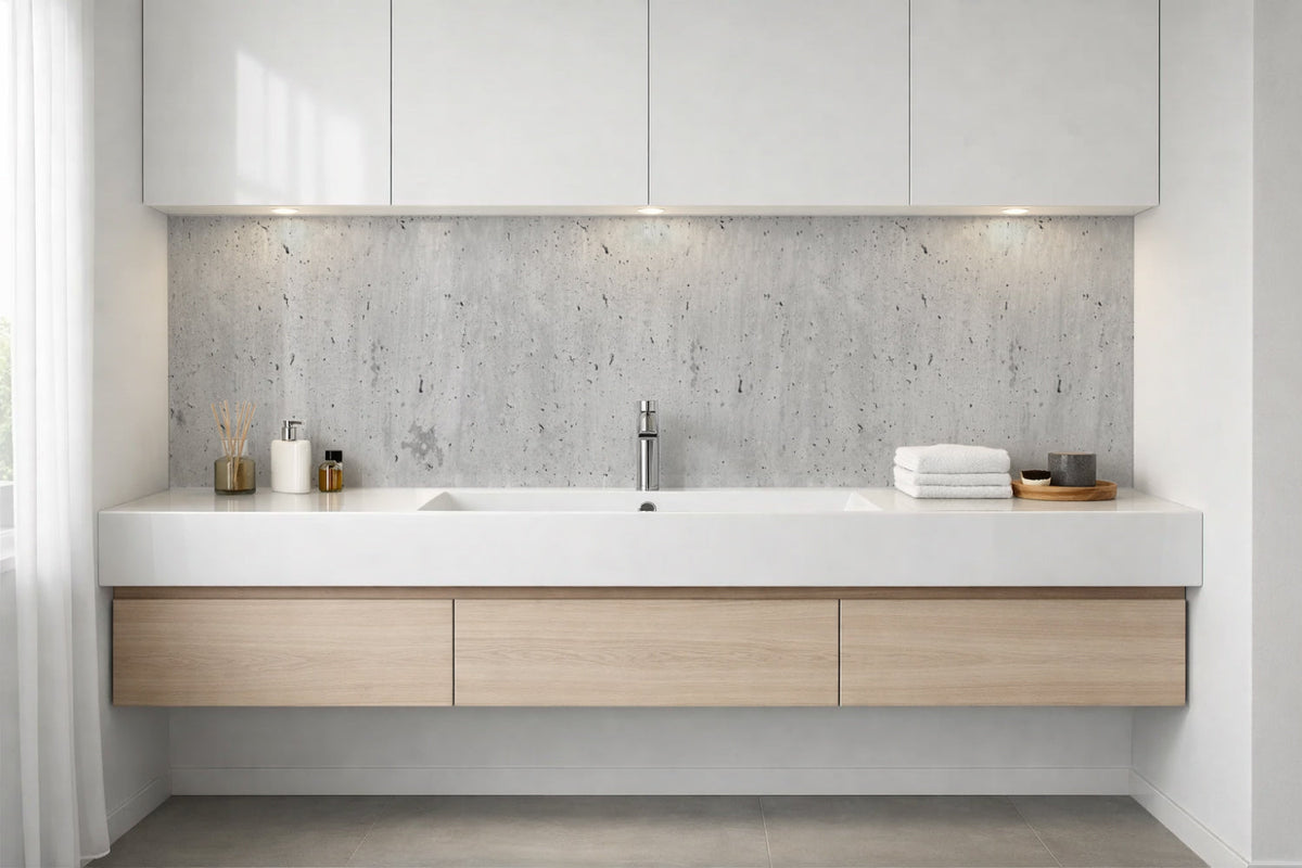 Waschbeckenrückwand Betonoptik
