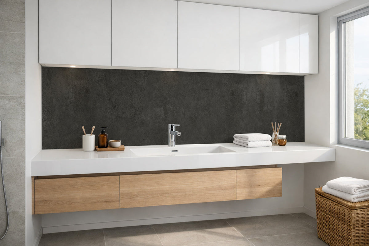 Waschbeckenrückwand Betonoptik