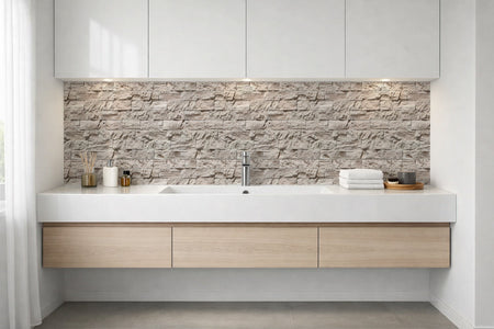 Waschbeckenrückwand Steinoptik