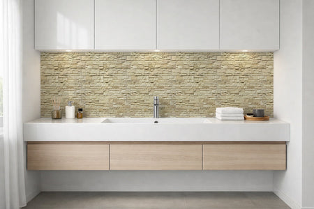 Waschbeckenrückwand Steinoptik