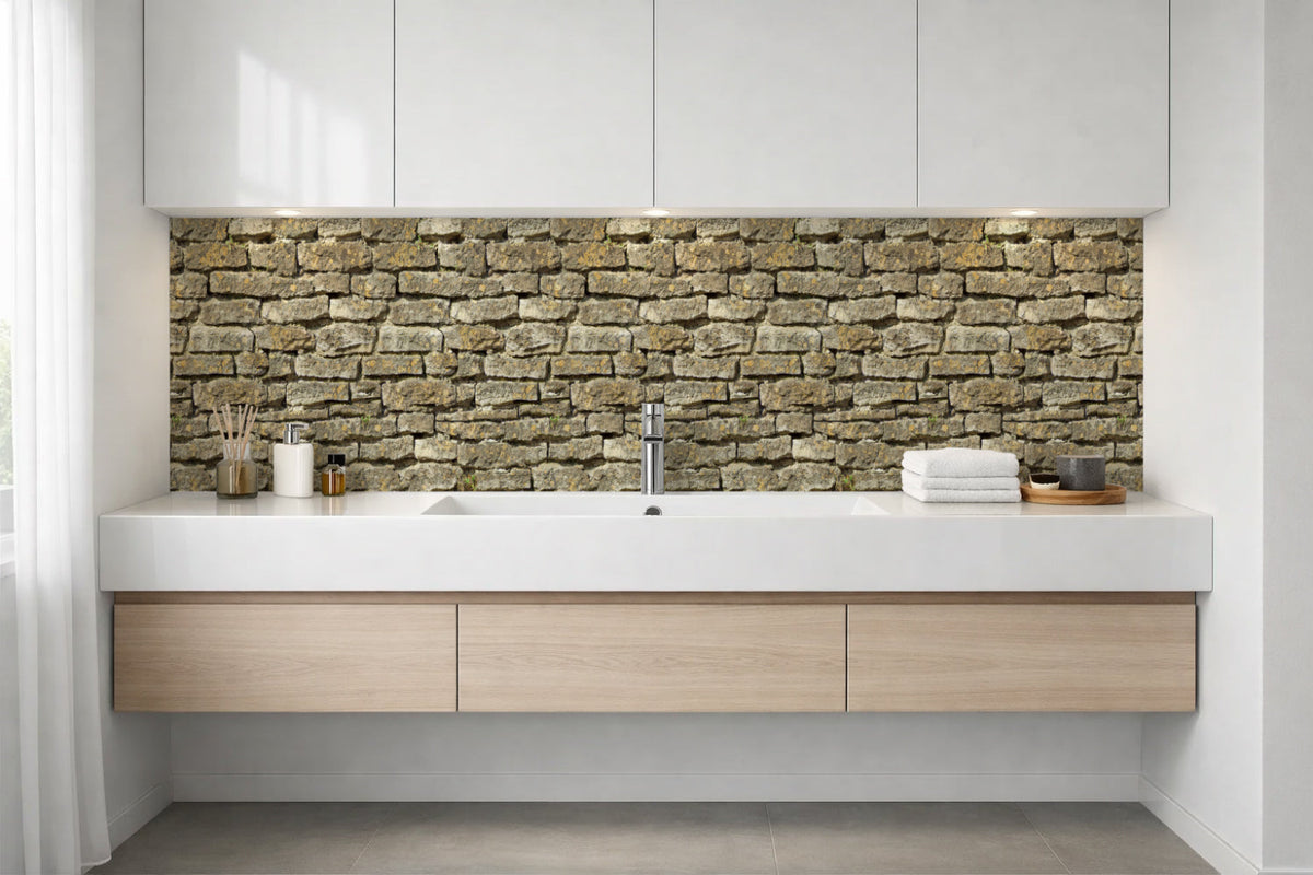 Waschbeckenrückwand Steinoptik