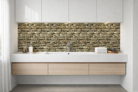 Waschbeckenrückwand Steinoptik