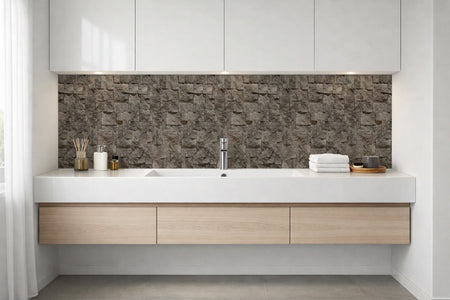 Waschbeckenrückwand Steinoptik
