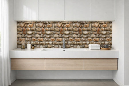 Waschbeckenrückwand Steinoptik