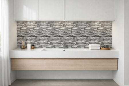 Waschbeckenrückwand Steinoptik