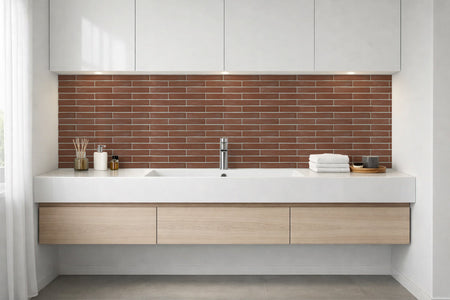 Waschbeckenrückwand Steinoptik