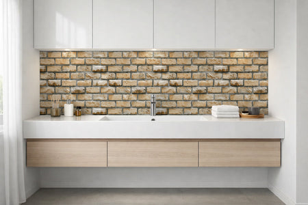 Waschbeckenrückwand Steinoptik