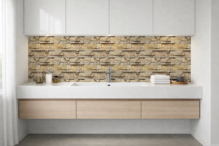 Waschbeckenrückwand Steinoptik